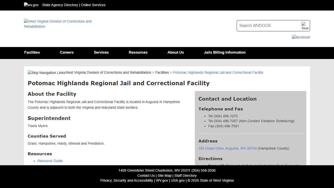 Potomac Highlands Regional Jail and Correctional Facility